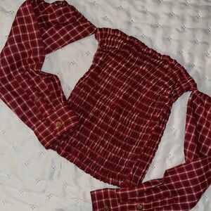 Off shoulder strapless top